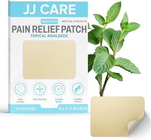 رقعة تخفيف الآلام من جي جي كير (30 قطعة)، رقع تخفيف الآلام سريعة المفعول لأسفل الظهر والتهاب العضلات والرقبة والكتفين، تخترق المنثول والكافور وميثيل الساليسيلات لمدة 8 ساعات in Kuwait