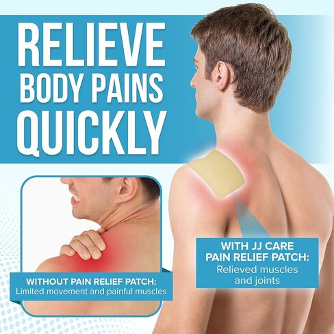 رقعة تخفيف الآلام من جي جي كير (30 قطعة)، رقع تخفيف الآلام سريعة المفعول لأسفل الظهر والتهاب العضلات والرقبة والكتفين، تخترق المنثول والكافور وميثيل الساليسيلات لمدة 8 ساعات in Kuwait