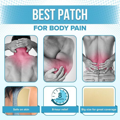 رقعة تخفيف الآلام من جي جي كير (30 قطعة)، رقع تخفيف الآلام سريعة المفعول لأسفل الظهر والتهاب العضلات والرقبة والكتفين، تخترق المنثول والكافور وميثيل الساليسيلات لمدة 8 ساعات in Kuwait
