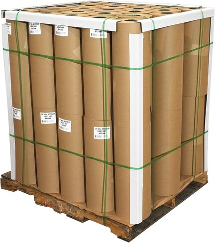 Aviditi EP2272120BX 0.120 Edge Protectors, Packed, 2" x 2" x 72" (Pack of 55), White in Saudi Arabia