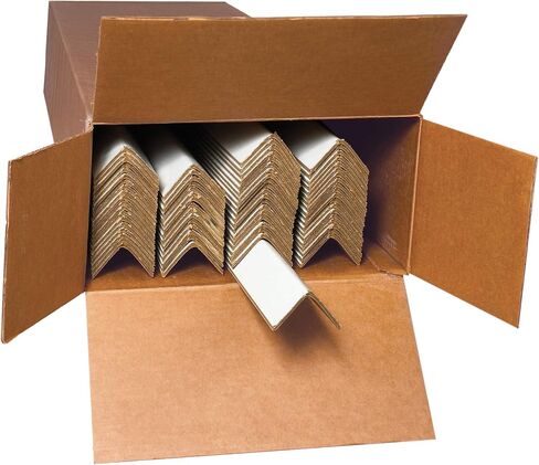 Aviditi EP2272120BX 0.120 Edge Protectors, Packed, 2" x 2" x 72" (Pack of 55), White in Saudi Arabia