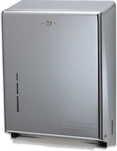 Carlisle FoodService Products T1950XC Mini C-Fold/Multifold Commercial Towel Dispenser, 250 Multifold / 150 C-Fold Towel Capacity, Chrome in Saudi Arabia