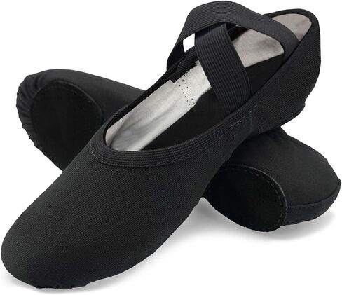 Stretch Canvas Split Sole Ballet Shoes for Adults, Women, Men in Kuwait