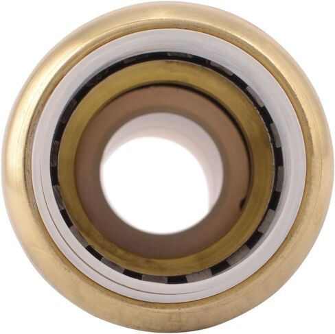 SharkBite 3/4 Inch CTS x 3/4 Inch PVC Transition Coupling, Push to Connect Brass Plumbing Fitting, PEX Pipe, Copper, CPVC, PE-RT, HDPE, UIP4016A in Saudi Arabia