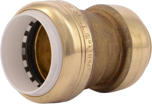 SharkBite 3/4 Inch CTS x 3/4 Inch PVC Transition Coupling, Push to Connect Brass Plumbing Fitting, PEX Pipe, Copper, CPVC, PE-RT, HDPE, UIP4016A in Saudi Arabia
