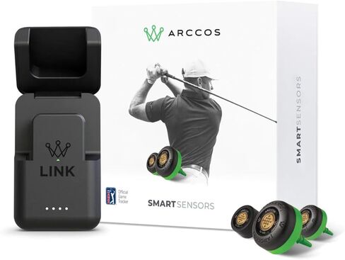 Arccos Smart Sensors (Gen3+) & Arccos Link Pro Starter Bundle - Set of 14 Golf Shot Tracker System - A.I. Powered Swing Analyzer for Every Club - Includes PlayBetter Portable Charger in Saudi Arabia