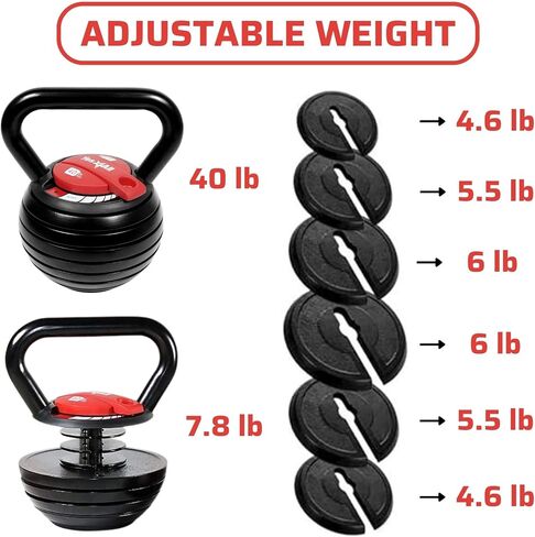 Yes4All Kettlebell Weights Cast Iron/Kettlebells Powder Coated - Strength Training, Home Gym, Full-body Exercises in Saudi Arabia