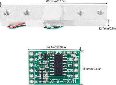 20kg Digital Load Cell Weighing Sensor + HX711 Weigh Amplifier AD Module Fit for Arduino DIY Portable Electronic Kitchen Scale Kit (Pack of 2, 20kg) in Saudi Arabia