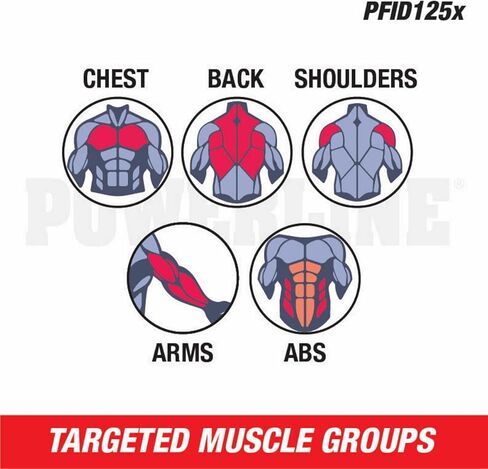 Body-Solid Powerline (PFID125X) Folding Bench - 7-Position Adjustable Weight Bench for Home Gym, Incline/Decline, No Assembly Required in Kuwait