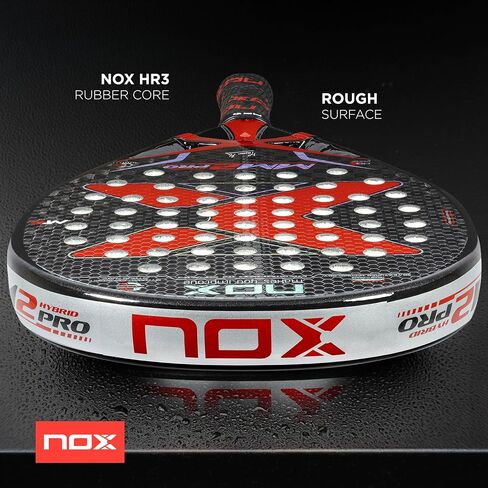 مضرب Padel NOX MM2 Manu Martin Edition - شكل قطرة هجين، توازن متوسط ​​منخفض، وجه كربون 12K، قلب HR3، نظام سلسلة Smartstrap® القابل للاستبدال، معيار احترافي للأداء العالي in Kuwait