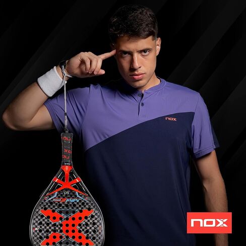 مضرب Padel NOX MM2 Manu Martin Edition - شكل قطرة هجين، توازن متوسط ​​منخفض، وجه كربون 12K، قلب HR3، نظام سلسلة Smartstrap® القابل للاستبدال، معيار احترافي للأداء العالي in Kuwait