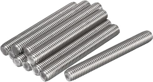 Fully Threaded Rod, M8-1.25 Thread Pitch, 100mm Length 304 Stainless Steel Thread Bar Studs Rods, Right-Hand Threads 10pcs in Saudi Arabia