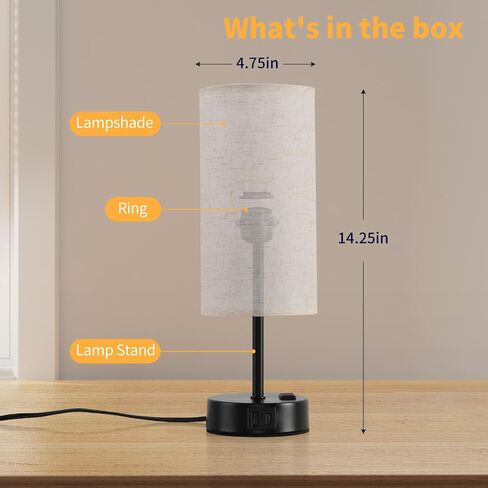 Bedside Lamps for Bedroom 3-Color Options Table Lamp with Fabric Shade Minimalist Desk Reading Lamps for Kids Room, Living Room,Bedroom, Office Dorm (E26 LED Bulbs Included) (RLTB-005) in Saudi Arabia