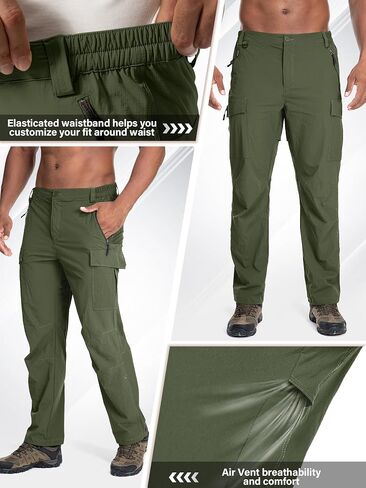 Mens Hiking Pants Convertible Lightweight Quick Dry Fishing Safari Camping Travel boy Scout Pants in Saudi Arabia