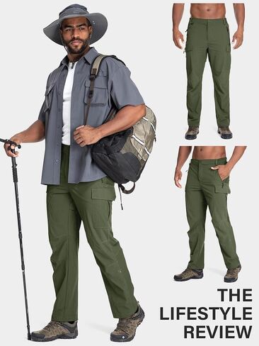 Mens Hiking Pants Convertible Lightweight Quick Dry Fishing Safari Camping Travel boy Scout Pants in Saudi Arabia