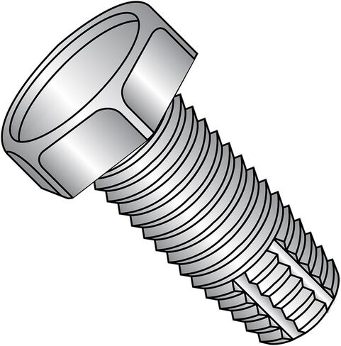 Small Parts 1416FH188 18-8 Stainless Steel Thread Cutting Screw, Plain Finish, Hex Head, Type F, 1/4"-20 Thread Size, 1" Length (Pack of 10) in Saudi Arabia