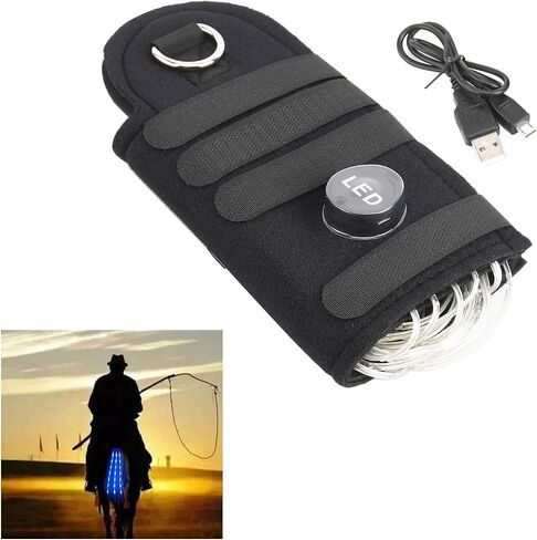 Horse LED Tail Light Bar, Riding Tail Trappings LED Horse Tail Decoration with 3 Lighting Modes and USB Rechargeable,Blue in Saudi Arabia