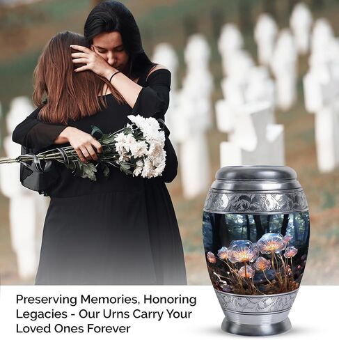 Glass Mushroom - Burial Cremation Urns - Small Keepsake Urns - 3 Inch - Pack of 1 - Decorative Memorial Urns - Funeral Cremation Urns for Ashes - Small Keepsake Urn - Mini Keepsake Urns in Kuwait