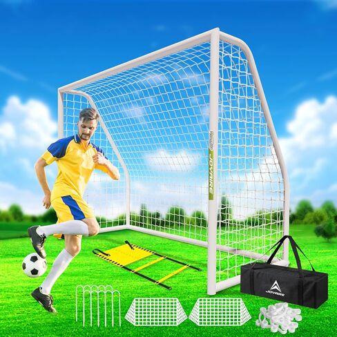 Soccer Goal for Backyard 10x6.5/8x5FT Soccer Goals Weatherproof and Match Standard Soccer Goal Post HPVC Frame with Carry Bag, 2 High-Strength Soccer Net, Outdoor Soccer Training Equipment for All Age in Saudi Arabia