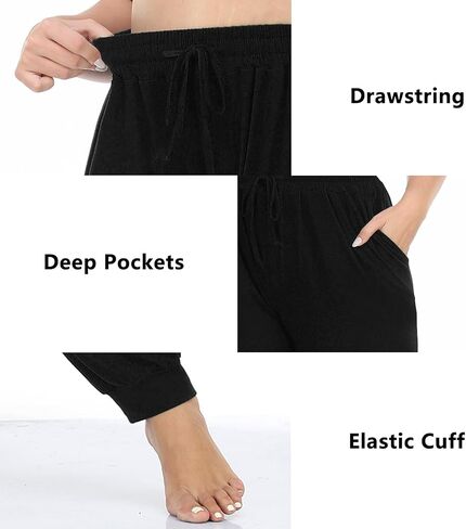 Women's Plus Size Joggers Cotton Sweatpants Casual Lounge Yoga Pants Drawstring with Pockets in Saudi Arabia