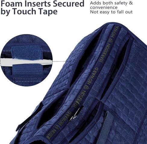 Harrison Howard Diamond Quilted Dressage Saddle Pad Adjustable with 4 Pockets and Foam Inserts with Differentiated Thickness Horse Riding Pad with Added Cushioning and Comfort in Saudi Arabia