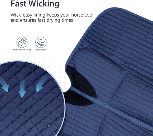 Harrison Howard Diamond Quilted Dressage Saddle Pad Adjustable with 4 Pockets and Foam Inserts with Differentiated Thickness Horse Riding Pad with Added Cushioning and Comfort in Saudi Arabia