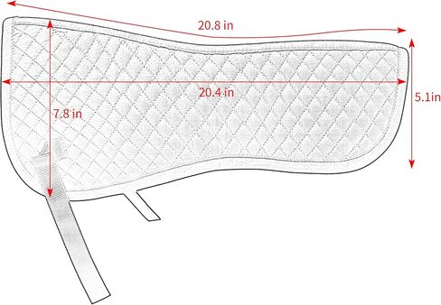 Half Saddle Pad, English Style,with Adjustable Memory Foam in Saudi Arabia