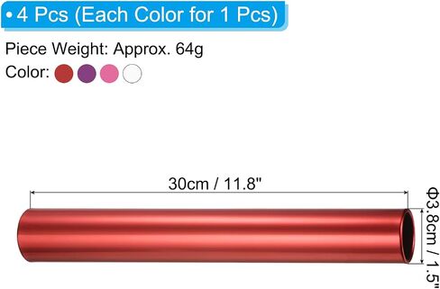 PATIKIL Relay Track Baton, Aluminum Tube Field Running Race Stick Corrosion Resistant for Outdoor Athletics Sport Game Practice Tools in Saudi Arabia
