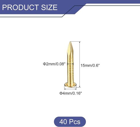 40 قطعة من الأظافر الصغيرة من uxcell 2.8 مم × 30 مم (DxL) أظافر نحاسية صغيرة أظافر صغيرة لصناديق الديكور الخشبية DIY والإكسسوارات المنزلية، لون نحاسي in Saudi Arabia