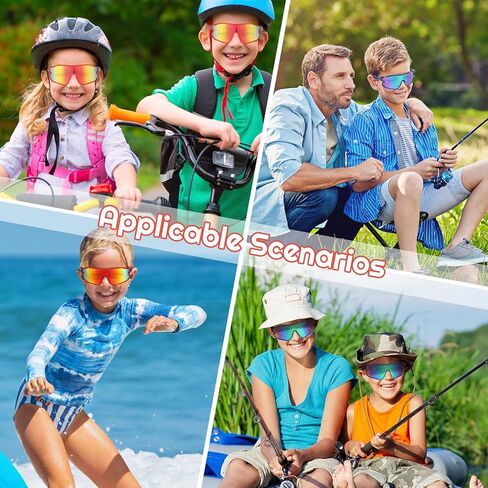 قطعتان من النظارات الشمسية للأطفال، نظارات شمسية للبيسبول للشباب، حماية من الأشعة فوق البنفسجية 400، ظلال رياضية لركوب الدراجات اللينة للشباب والأولاد والبنات 8-16 in Kuwait