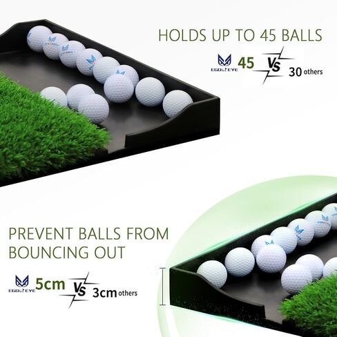 Golf Hitting Mat with Ball Tray, 17x30 Dual-Turf Golf Mats Practice Outdoor, Heavy Duty Rubber Base, Golf Chipping Practice Mat,Portable Golf Traini with Rubber Tee (Dual Turf Velcro with Ball Tray) in Saudi Arabia