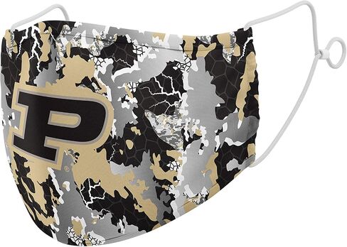 قناع الوجه ذو الطباعة الرقمية الملونة للفريق من Top of the World NCAA Purdue Boilermakers للجنسين، Purdue Boilermakers أسود، مقاس واحد (MTW_320) in Saudi Arabia
