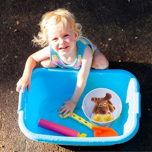 16 Pcs Small Metal Beach Bucket Sand Bucket 4.4 x 5.4 x 6.4 Inches Hawaiian Mini Drink Bucket with Handles for Summer Beach Theme Birthday Party Favors(Fresh) in Kuwait