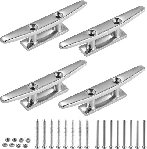 CHANGE MOORE Boat Cleat Open Base Boat Cleat, Dock Cleats 4 inch Dock Cleat 316 Stainless Steel Boat Mooring Accessories, Include Installation Accessories in Kuwait