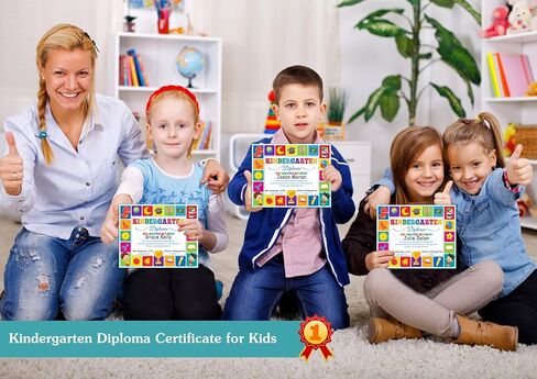 WhatSign 30 قطعة شهادة التخرج من رياض الأطفال دبلوم ما قبل المدرسة شهادات إنجاز رياض الأطفال للطفل شهادة الإنجاز جوائز الطلاب لوازم الفصول الدراسية لمعلم المدرسة الابتدائية in Kuwait