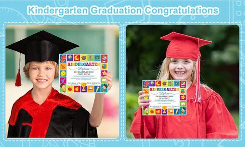 WhatSign 30 قطعة شهادة التخرج من رياض الأطفال دبلوم ما قبل المدرسة شهادات إنجاز رياض الأطفال للطفل شهادة الإنجاز جوائز الطلاب لوازم الفصول الدراسية لمعلم المدرسة الابتدائية in Kuwait