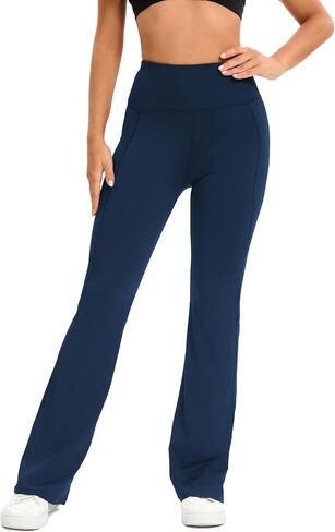 Flare Leggings for Women,High Waisted Women Yoga Pants with Tummy Control,Casual Bell Bottoms Flared Leggings in Saudi Arabia