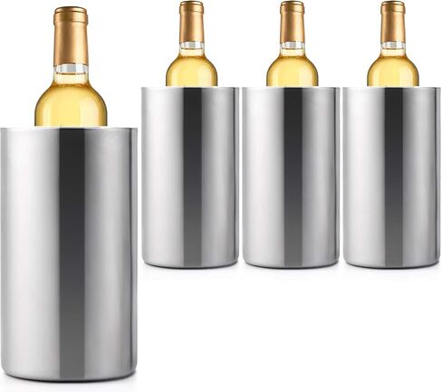 Jolitac Wine Chiller Bucket, Stainless Steel Double Wall Wine Cooler Bucket, Keeps Cold for Hours Wine Bottle Cooler Chiller Insulated Champagne Beer Ice Bucket (1 PC) in Saudi Arabia