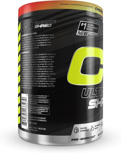 Cellucor C4 Ultimate Shred Pre Workout Powder, Metabolism Supplement with Cayenne Extract+300mg Caffeine+TeaCrine+Dynamine - Orange Creamsicle, 20 Servings in Saudi Arabia