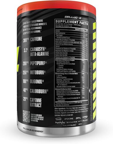 Cellucor C4 Ultimate Shred Pre Workout Powder, Metabolism Supplement with Cayenne Extract+300mg Caffeine+TeaCrine+Dynamine - Orange Creamsicle, 20 Servings in Saudi Arabia