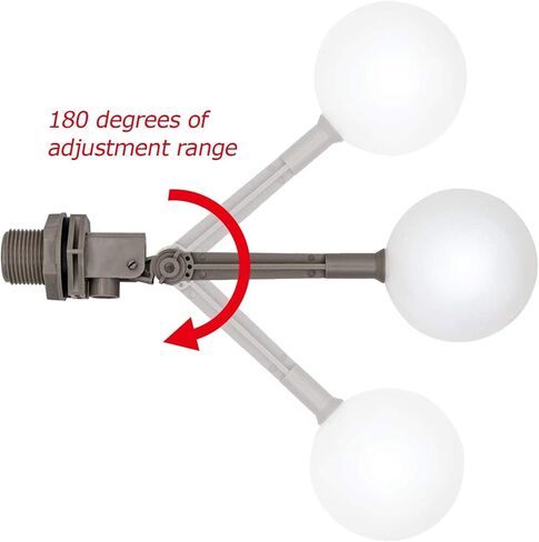 صمام كروي عائم للمياه 3/4 مع ذراع قابل للتعديل لبركة خزان المياه، صمام تعويم رمادي يغلق تلقائيًا لسقي الماشية in Kuwait