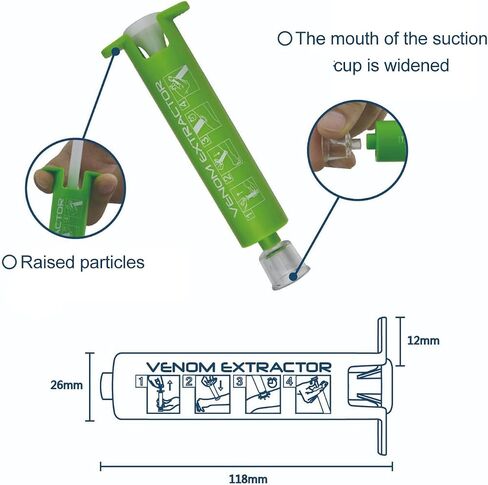 Bite Sucker, Bite Thing Extractor Tool Extractor Suction Pump, Bites Sucker Kit, for Poison Removal for Stings and Bites, Reduce Itching and Swelling in Saudi Arabia