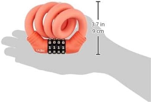1970 Twistable Steel Memory Cable Bicycle Lock Combo, Keyless Resettable 4-Digit Combination, Ideal for Commuter Bike, Kids Bike in Saudi Arabia