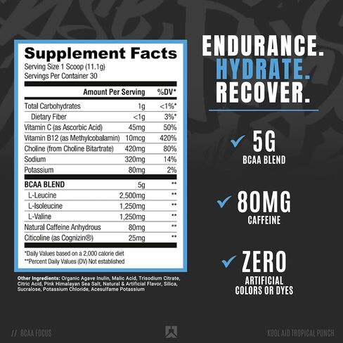 مجموعة من ملعقة قياس بلاستيكية - 17x4 سم - 31 جم - وسلسلة Element BCAA Focus | هيدرات، تركيز، تعافي | د، عبوة من 3 قطع in Kuwait
