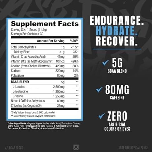 مجموعة من ملعقة قياس بلاستيكية - 17x4 سم - 31 جم - وسلسلة Element BCAA Focus | هيدرات، تركيز، تعافي | د، عبوة من 3 قطع in Kuwait
