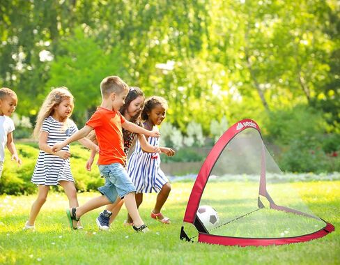Collapsible Soccer Goal Set of 2 with Travel Bag - Ultra Portable 4 Foot Instant Pop Up Football Goal Nets for The Beach| Playground | Backyard | Camping - Kids Soccer Training Nets in Saudi Arabia