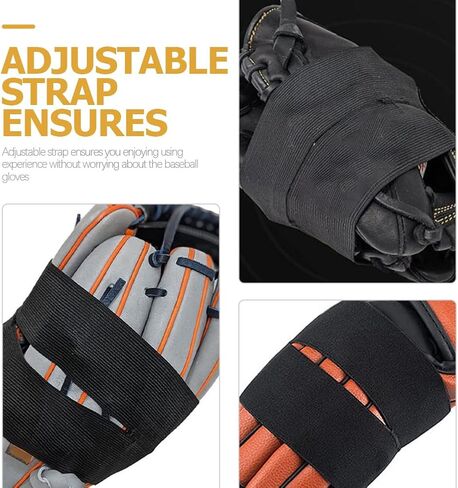 Garneck 4 Pcs Baseball Glove Strap Sport Accessories Softball Mitts Baseball Glove Wrap Band Sport Glove Wrap Baseball Glove Conditioner Baseball Glove Mallet Baseball Catcher Glove Wrap in Saudi Arabia