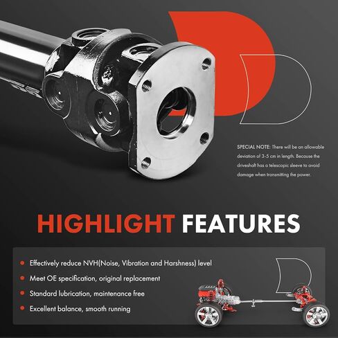A-Premium Front Complete Drive Shaft Prop Shaft Driveshaft Assembly Compatible with Ford F-250 F-350 F-450 F-550 Super Duty 2011-2016, Replace# BC3Z4A376A in Kuwait