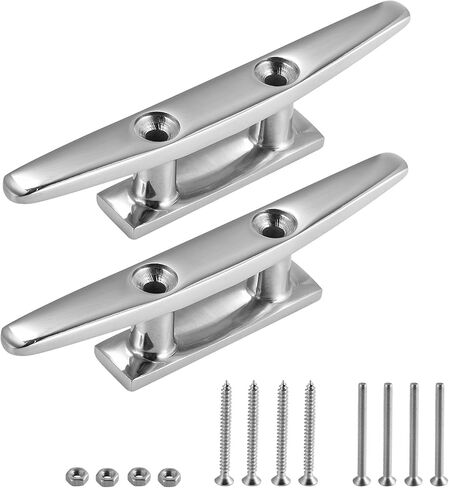 CHANGE MOORE Boat Cleat Open Base Boat Cleat, Dock Cleats 4 inch Dock Cleat 316 Stainless Steel Boat Mooring Accessories, Include Installation Accessories in Kuwait