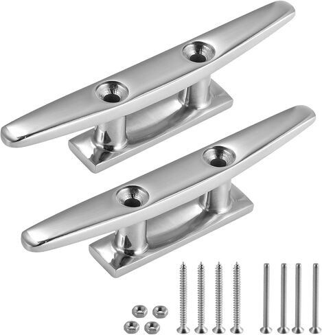 CHANGE MOORE Boat Cleat Open Base Boat Cleat, Dock Cleats 4 inch Dock Cleat 316 Stainless Steel Boat Mooring Accessories, Include Installation Accessories in Kuwait